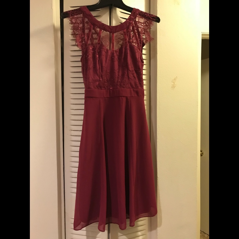 Raspberry A-Line dress